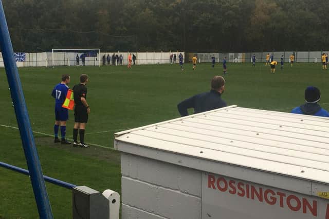 Gary McSheffrey comes on for Rossington Main. Photo: Andrew Webb