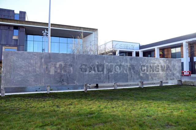 The Gaumont Frieze, on display in Sir Nigel Gresley Square. Picture: NDFP-15-12-20-Gaumont 3-NMSY