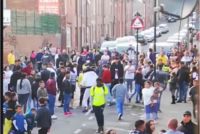 Complaints were made about crowds gathering on the streets of Page Hall in Sheffield earlier this year.