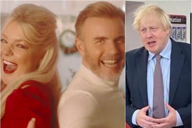 Sheridan Smith and Gary Barlow have dropped behind a track called Boris Johnson Is Still A F***** C*** in the race for the Christmas number one.