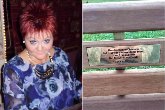 A bench has been unveiled to remember Jackie Ciandella in Sandall Park. (Photos: Friends of Sandall Park).