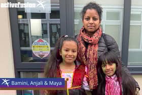 Bamini Lingham, Anjali and Maya Ravikulan.