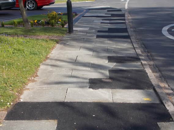 Concerns for pedestrians as pavements are uneven.