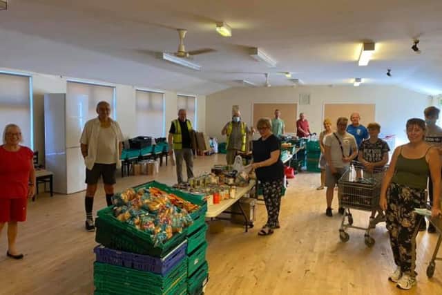 Staff and volunteers at Mexborough Food Bank at Mexborough Family Hub