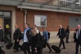 Prime Minister Rishi Sunak was among passengers at Doncaster railway station this morning. (Photo: BBC).