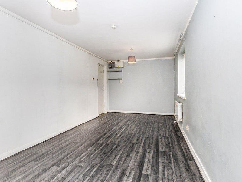 Inside the studio apartment.