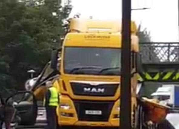 A heavy goods vehicle hit the bridge on Barnby Dun Road in Doncaster earlier today.