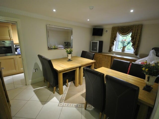 The dining room in the coach house.