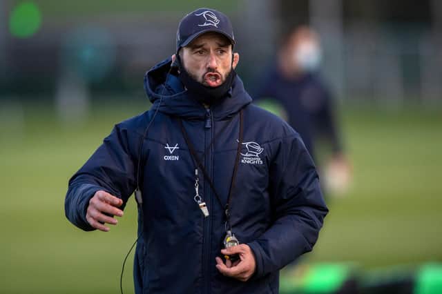 Steve Boden: Doncaster Knights' head coach had put his team in a position to win promotion. Picture: Bruce Rollinson