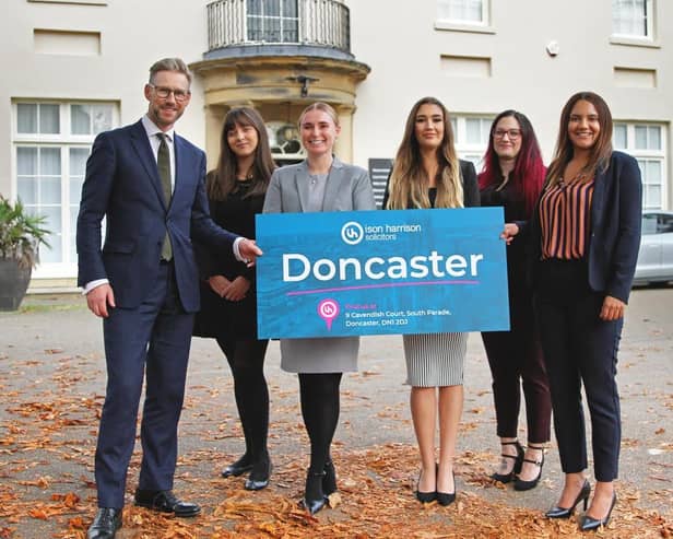 Pictured is Ison Harrison's managing partner Jonathan Wearing (left) with the new Doncaster team.