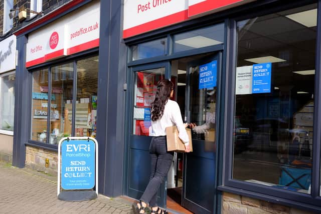 From today, 14 Post Offices in Doncaster are offering customers the option of sending packages using Evri.