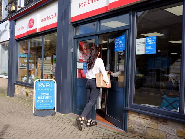 From today, 14 Post Offices in Doncaster are offering customers the option of sending packages using Evri.