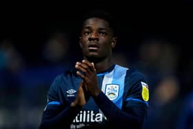 Mipo Odubeko during his loan with Huddersfield Town