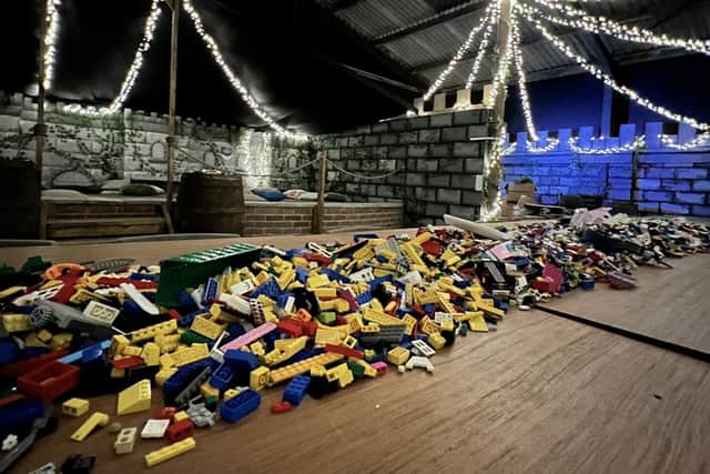 The Brick Barn is filled with thousands of pieces of Lego to play with.