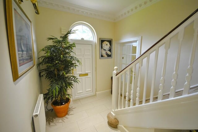 A spacious and bright entrance hallway.