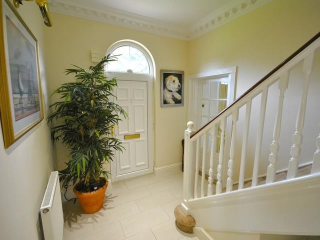 A spacious and bright entrance hallway.