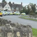 A huge police presence has been reported in The Crescent at Woodlands this morning.