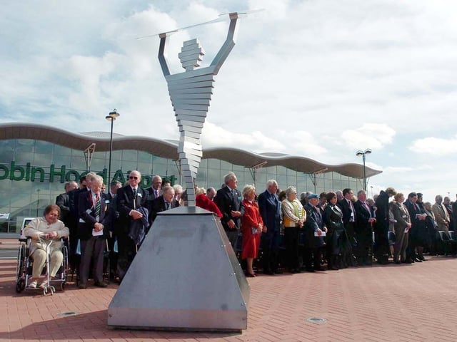 'Aviation' by Geoffrey Wax outside Robin Hood Airport in Doncaster, Friday 31st March 2006.