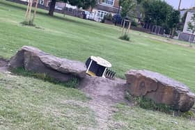 The rocker ride was smashed by yobs.