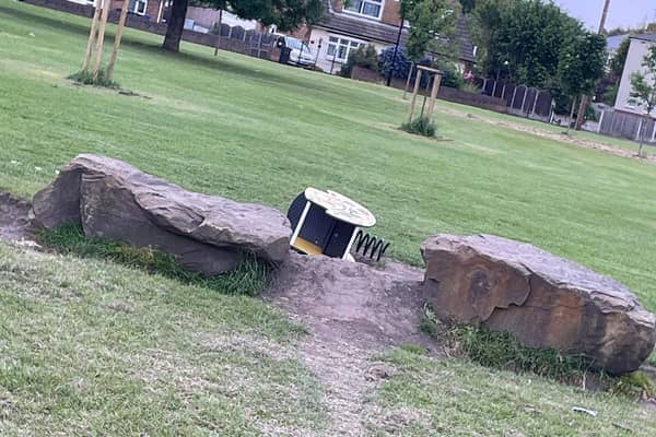 The rocker ride was smashed by yobs.