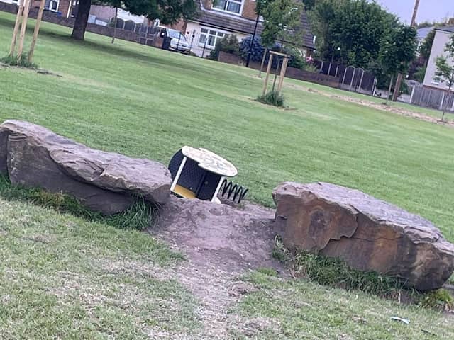 The rocker ride was smashed by yobs.