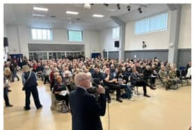 Hundreds of people attended the meeting to discuss proposals to build a huge solar farm near Conisbrough.