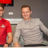Harrison Biggins and Gary McSheffrey. Picture: Heather King