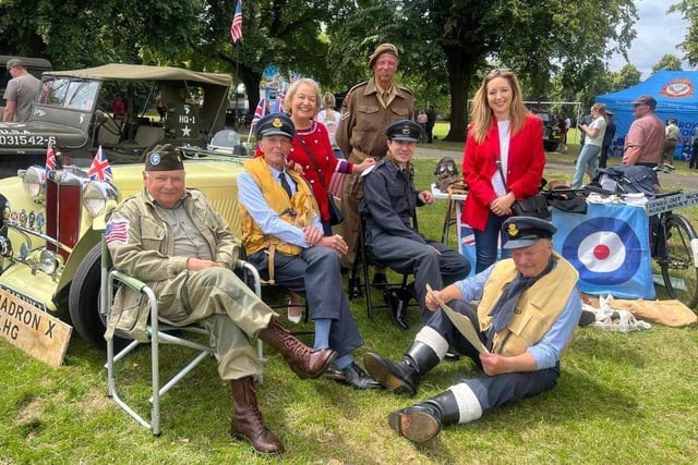 The event in Elmfield Park included a military village.