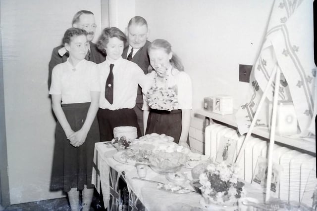 Back to 1953 and these Dyke House School pupils are standing beside their Coronation display. Photo: Hartlepool Museum Service.