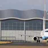A plane at Doncaster Sheffield Airport 