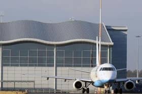 A plane at Doncaster Sheffield Airport 