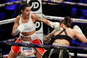 Terri Harper will return to the ring for the first time in 12 months. She was last in action against Katharina Thanderz in November 2020. Picture: Getty Images.