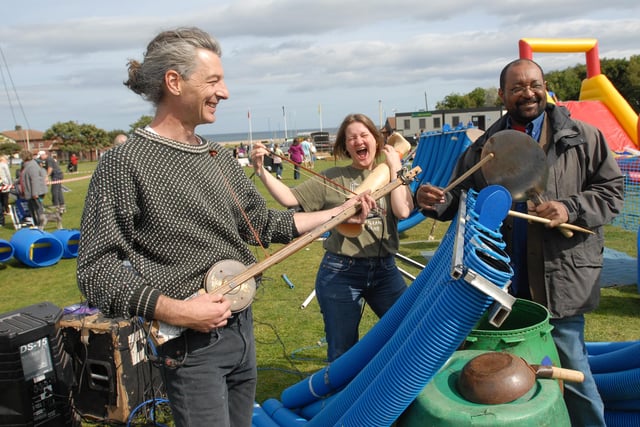 A musical interlude near the seafront but who are the people having fun?