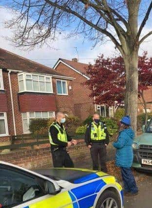 Police at Middlefield Road.
