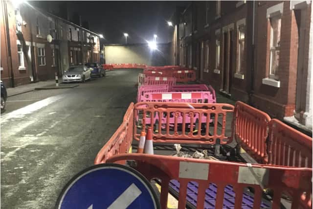 Spansyke Street in Hexthorpe has been dug up by power workers after the discovery of a number of drugs dens.