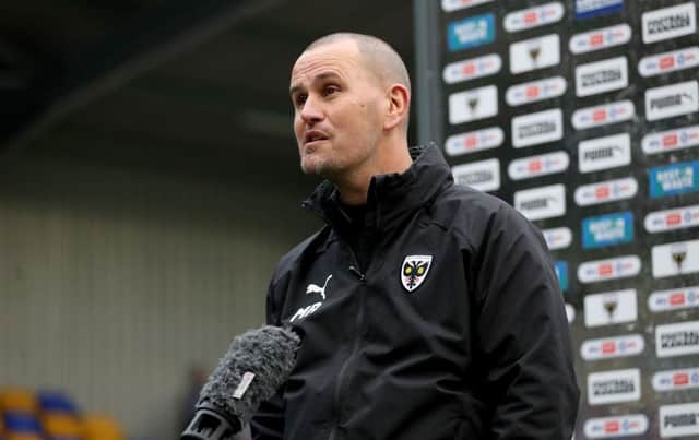 AFC Wimbledon boss Mark Robinson. Photo: James Chance/Getty Images