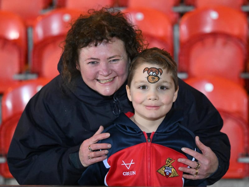 Doncaster Rovers fans watching the derby win over Huddersfield.