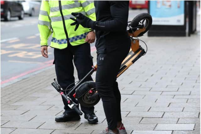 E scooters are illegal on roads in Britain.