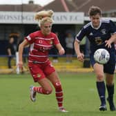 Matchwinner Sophie Scargill in action against Sporting Khalsa. Photo: Julian Barker