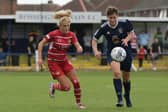 Matchwinner Sophie Scargill in action against Sporting Khalsa. Photo: Julian Barker