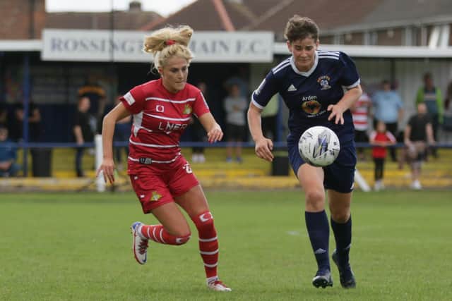 Matchwinner Sophie Scargill in action against Sporting Khalsa. Photo: Julian Barker