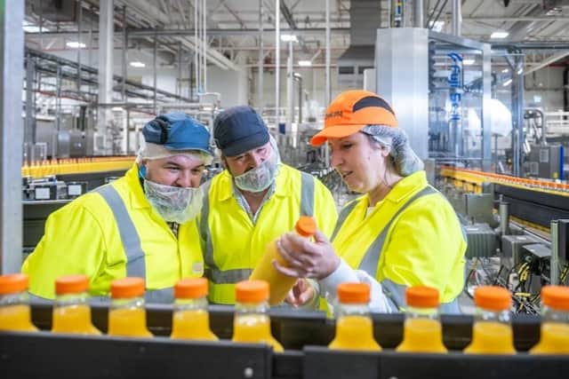 The Tropicana winner on a factory visit.