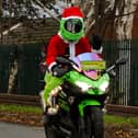 Watch out for the Grinch as he bikes his way around the streets of Doncaster.