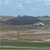 A number of police cars were spotted on the building site off Wheatley Hall Road.