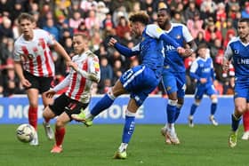 Josh Martin has a shot on goal against Sunderland. Picture: Andrew Roe/AHPIX LTD