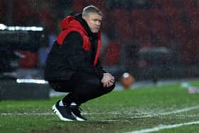 Doncaster Rovers' head coach Grant McCann. (Photo by DARREN STAPLES/AFP via Getty Images)