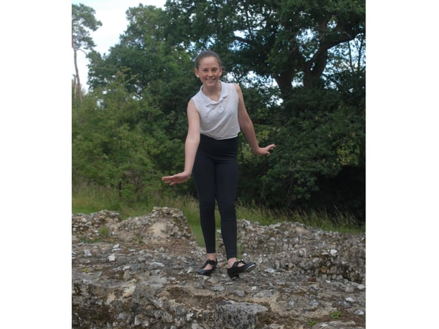 Zara Davies practising her skills