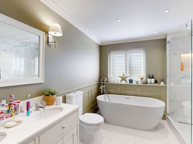 One of five bathrooms in the Doncaster property.