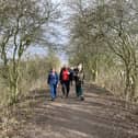 Walkers enjoying the route around Belton
