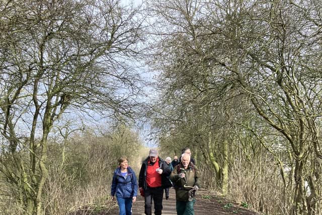 Walkers enjoying the route around Belton